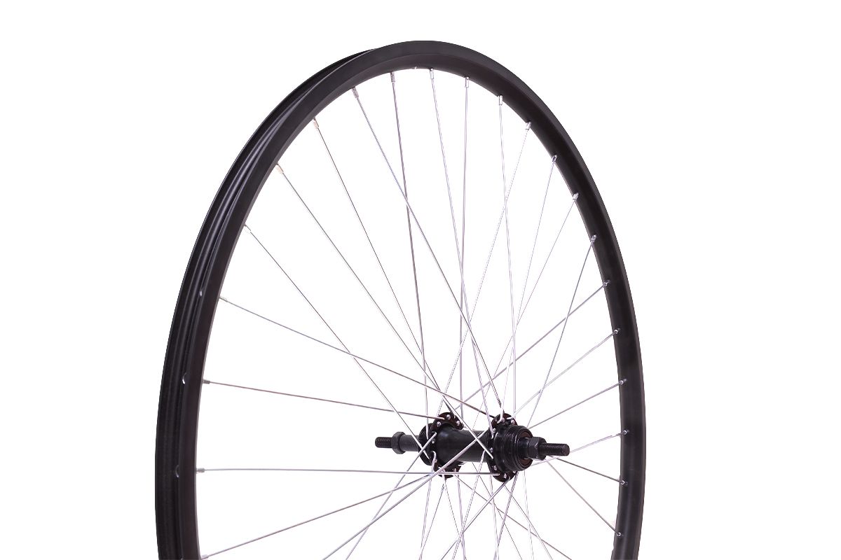 Колесо 29"MTB, заднее, под трещотку, двойной обод Qijian DA18 29"*36H, втулка FR-09R DISC 36H, под резьбовой ротор, черный Колесо 29"MTB, заднее, под трещотку, двойной обод Qijian DA18 29"*36H, втулка FR-09R DISC 36H, под резьбовой ротор, черный